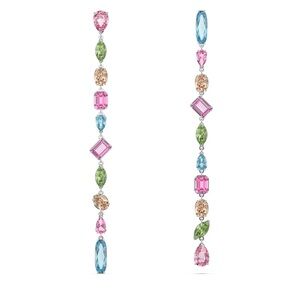 Swarovski Gema Crystal Drop Earrings Mismatched Statement
